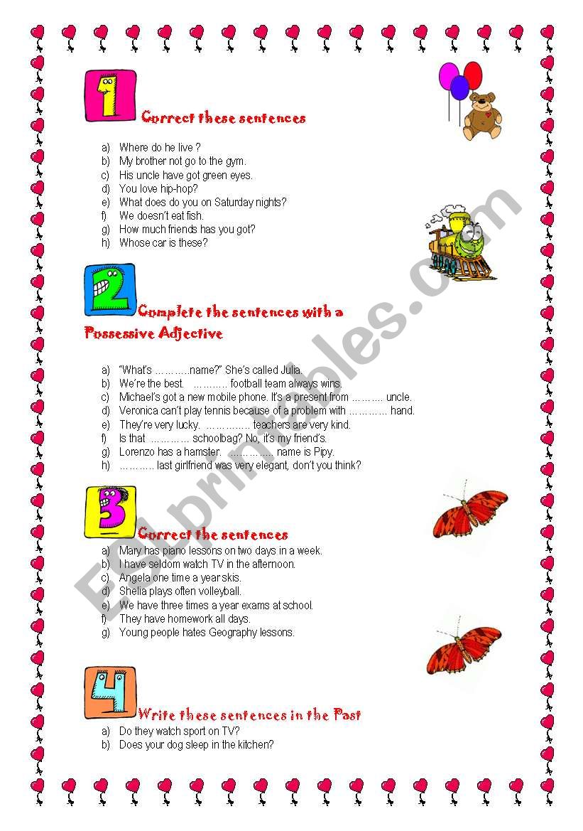 GENERAL REVISION worksheet