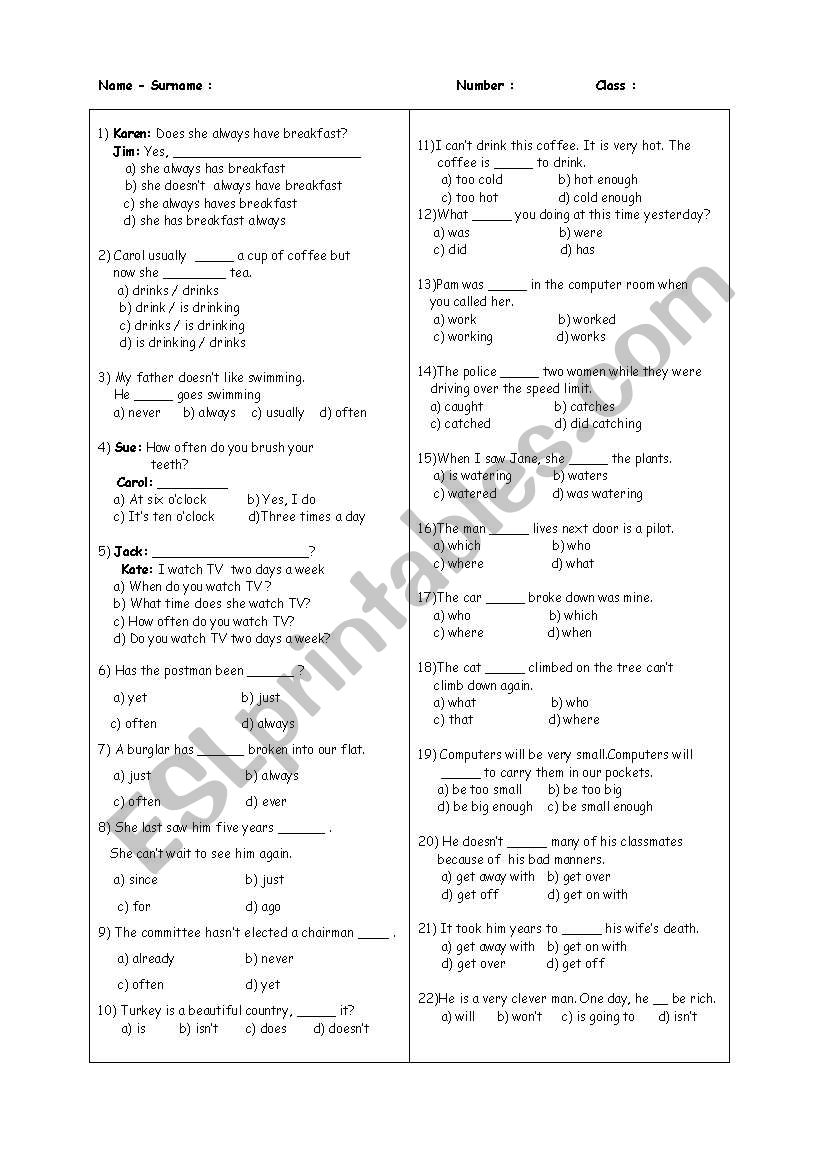 2nd term 3rd exam for 9th classes NEW