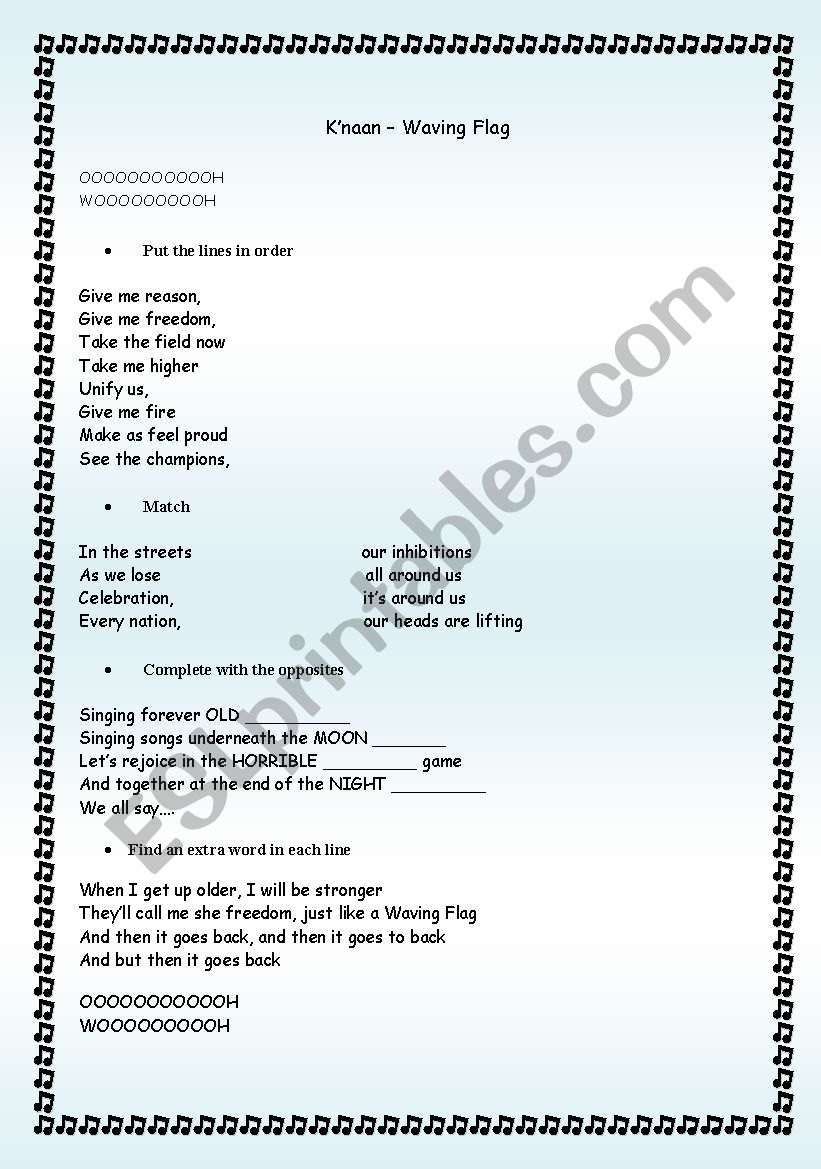 CanciÃ³n del Mundial English version- Kâ€™naan â€“ Waving Flag