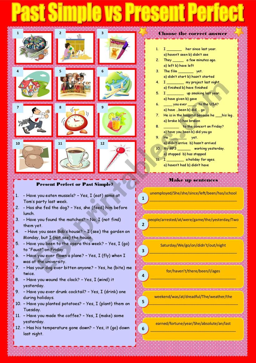 Past Simple vs Present Perfect