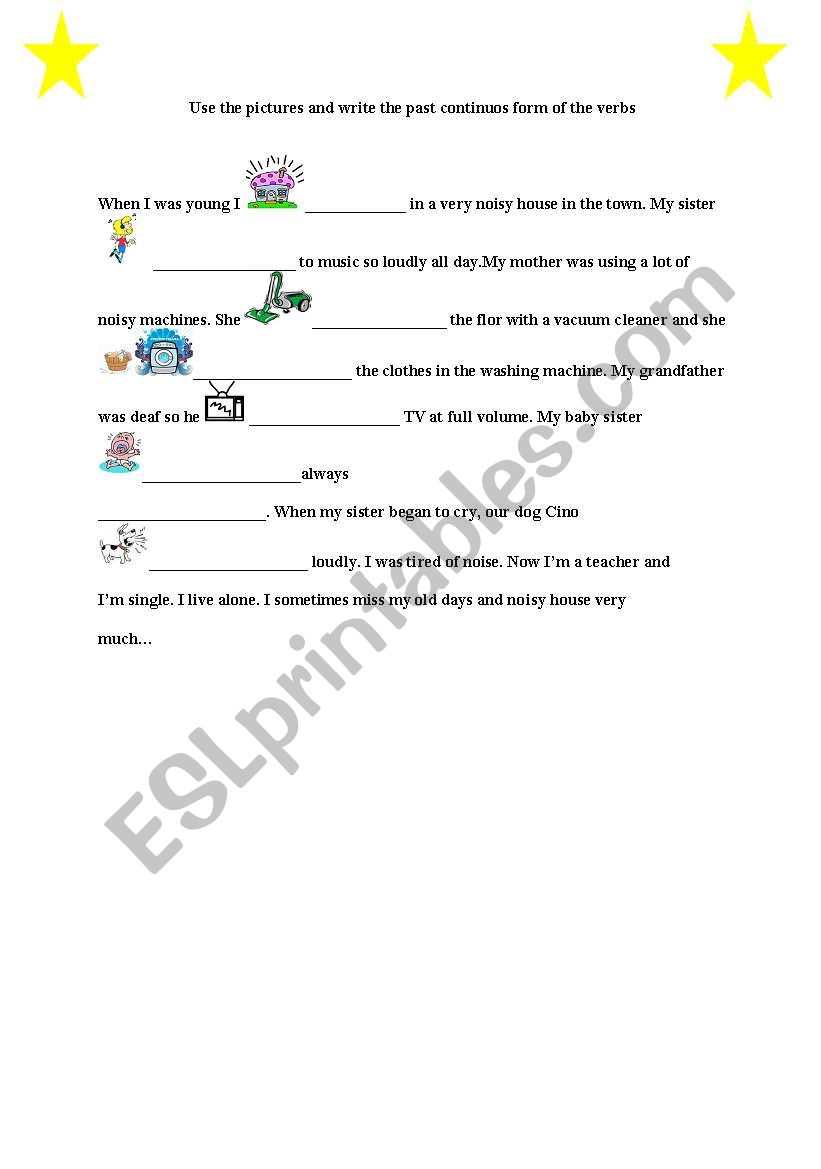 past cont. worksheet