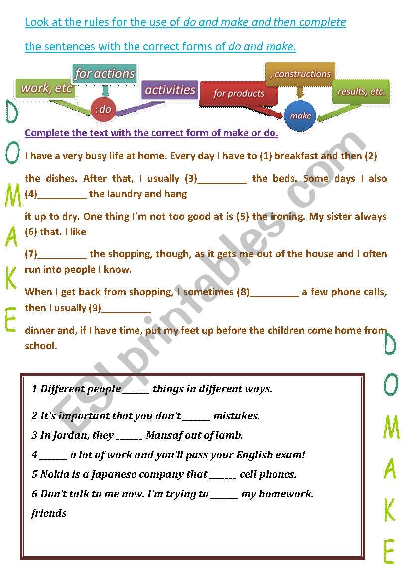 do--make worksheet