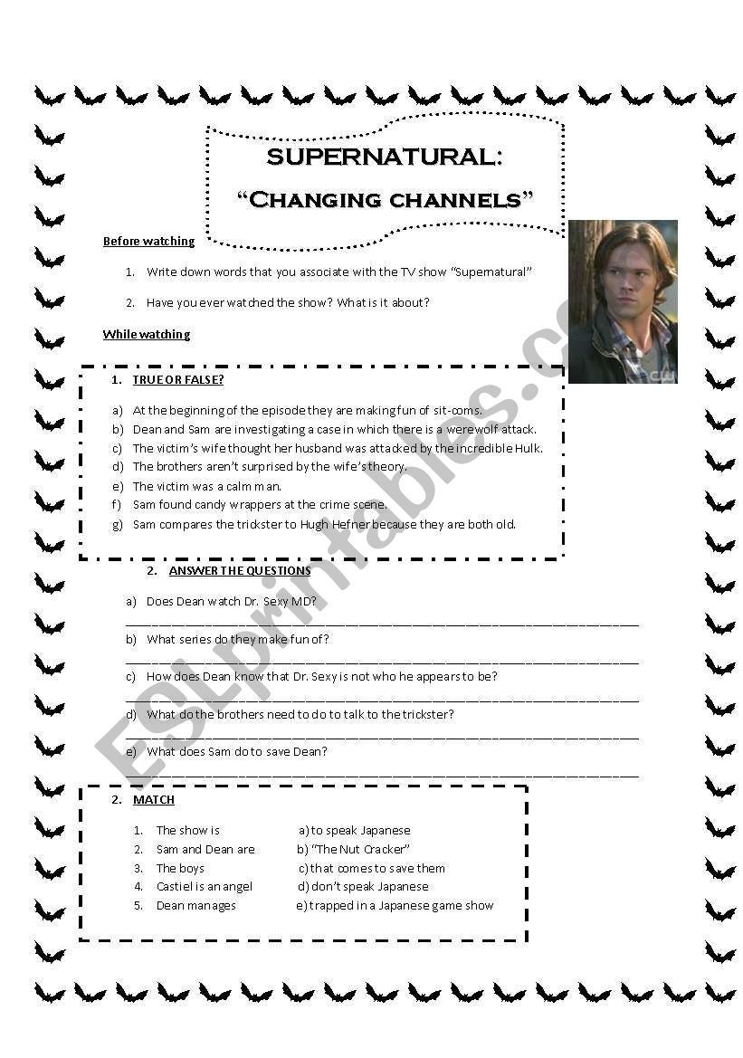 supernatural episode part 1 worksheet supernatural episode part 1 worksheet
