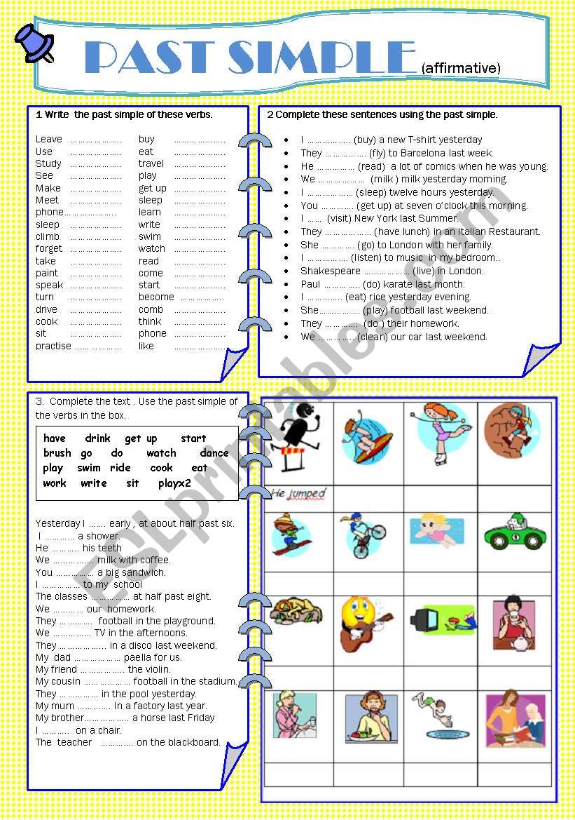  OAST SIMPLE AFFIRMATIVE 1/4 worksheet