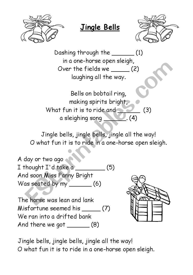 Jingle Bells Carol worksheet