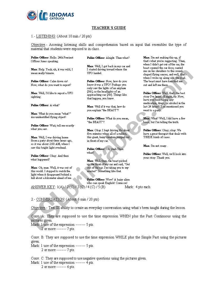 teacher guide worksheet