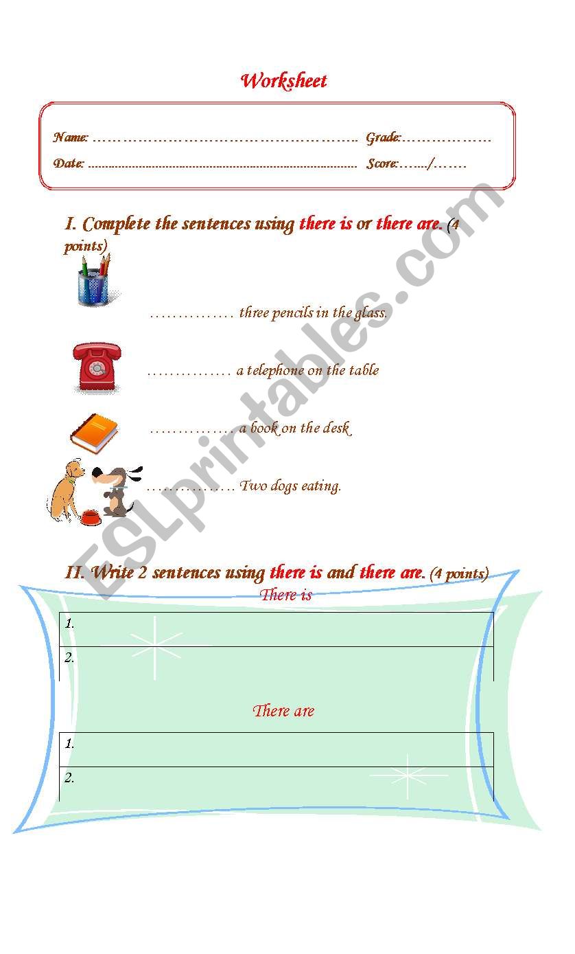 WORKSHEET THERE IS/ THERE ARE worksheet