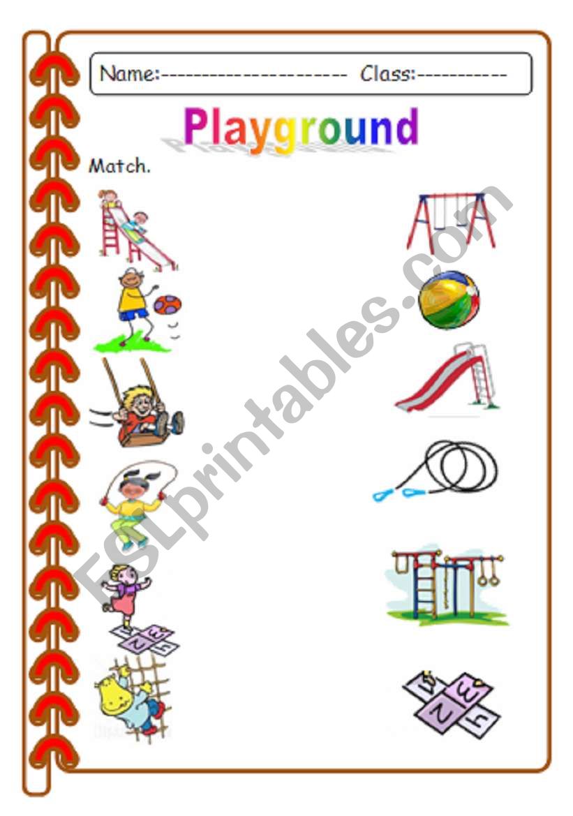 playground  worksheet