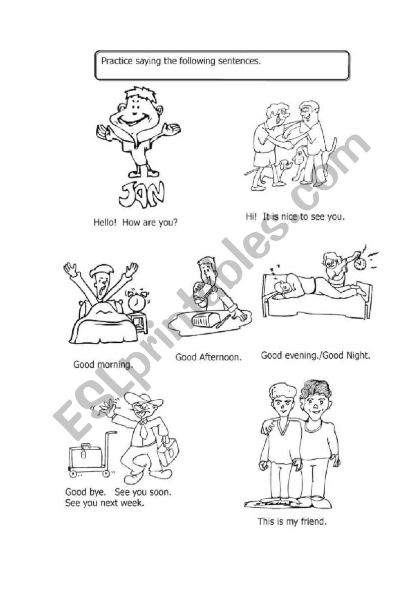 Greetings and Introductions  worksheet