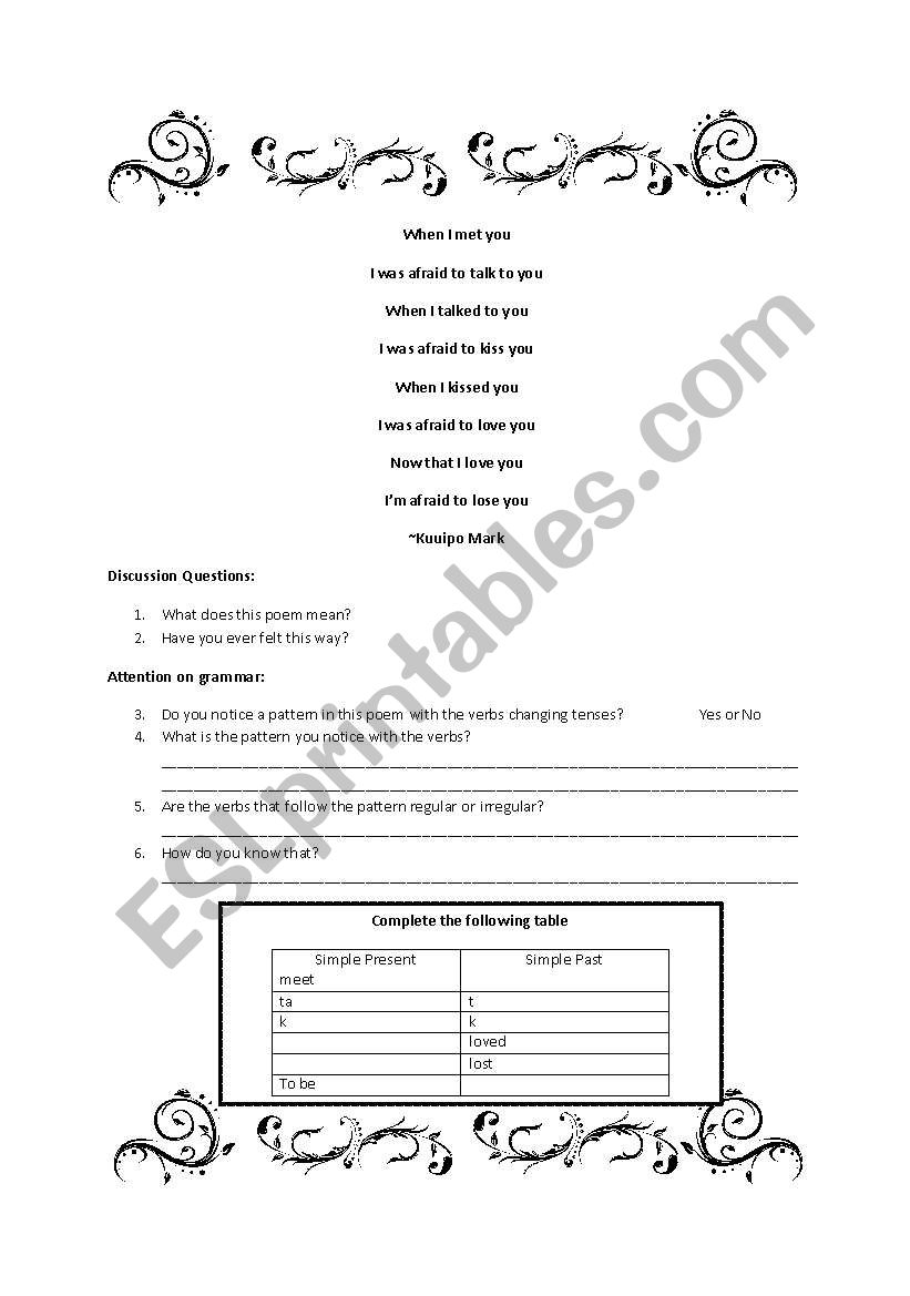 Simple Past in Context: Quote, Speaking Activity, Questions, Writing Activity