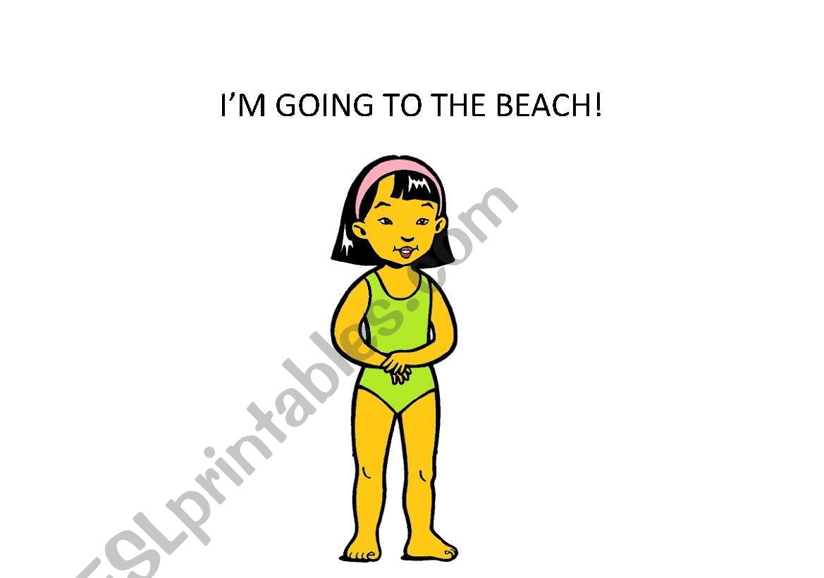 I´m going to the beach! worksheet