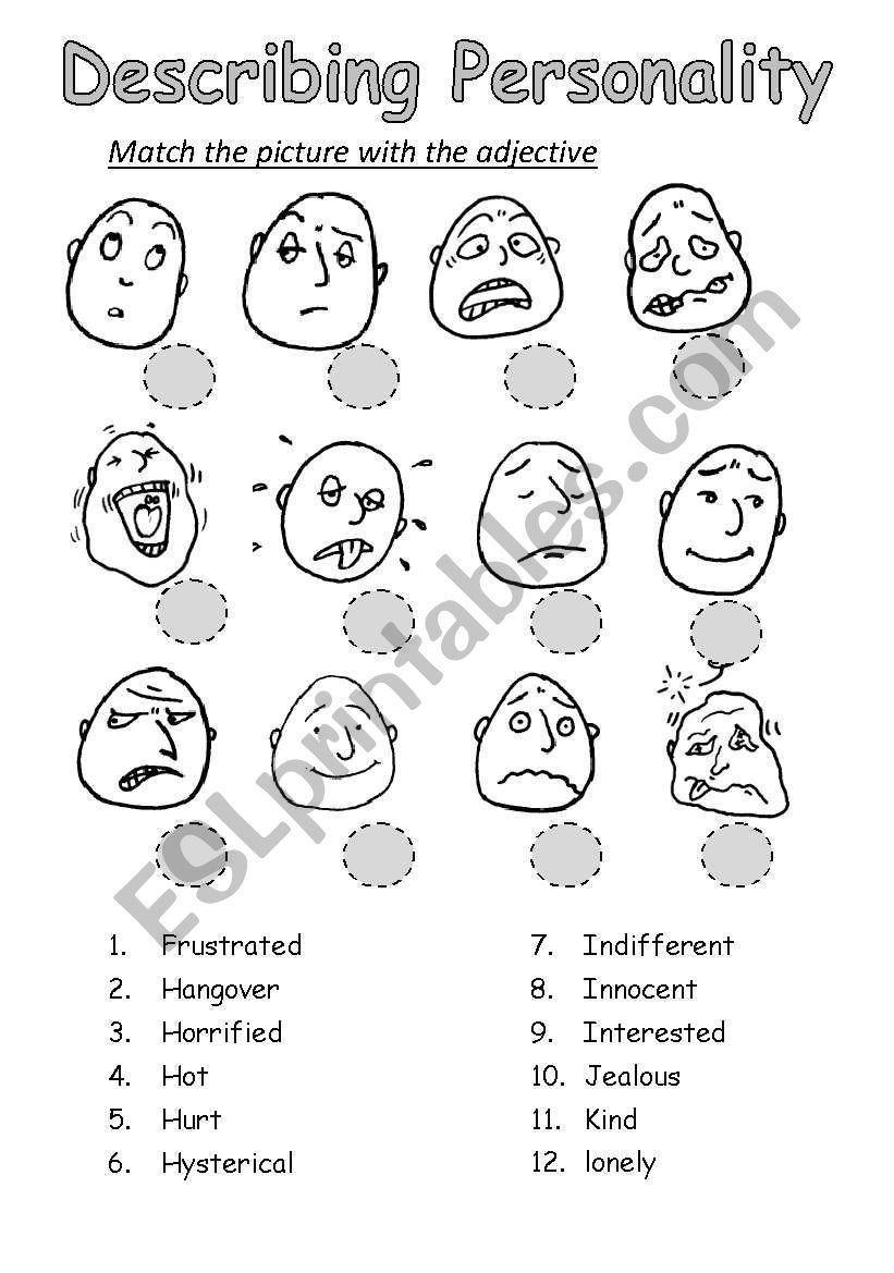 Describing Personality  worksheet