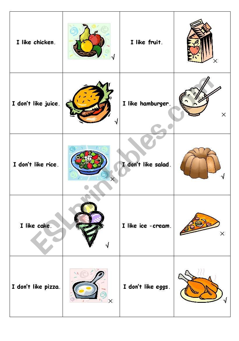 Do you like...? _Domino worksheet