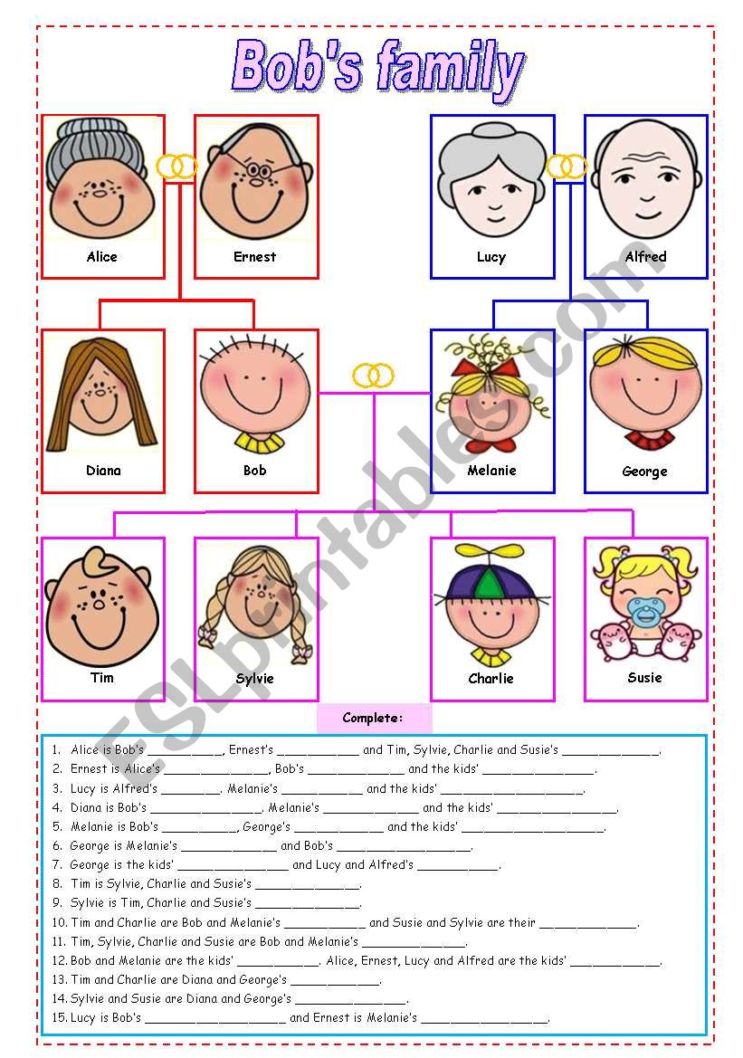 Bobs family ***fully editable ((3 pages))