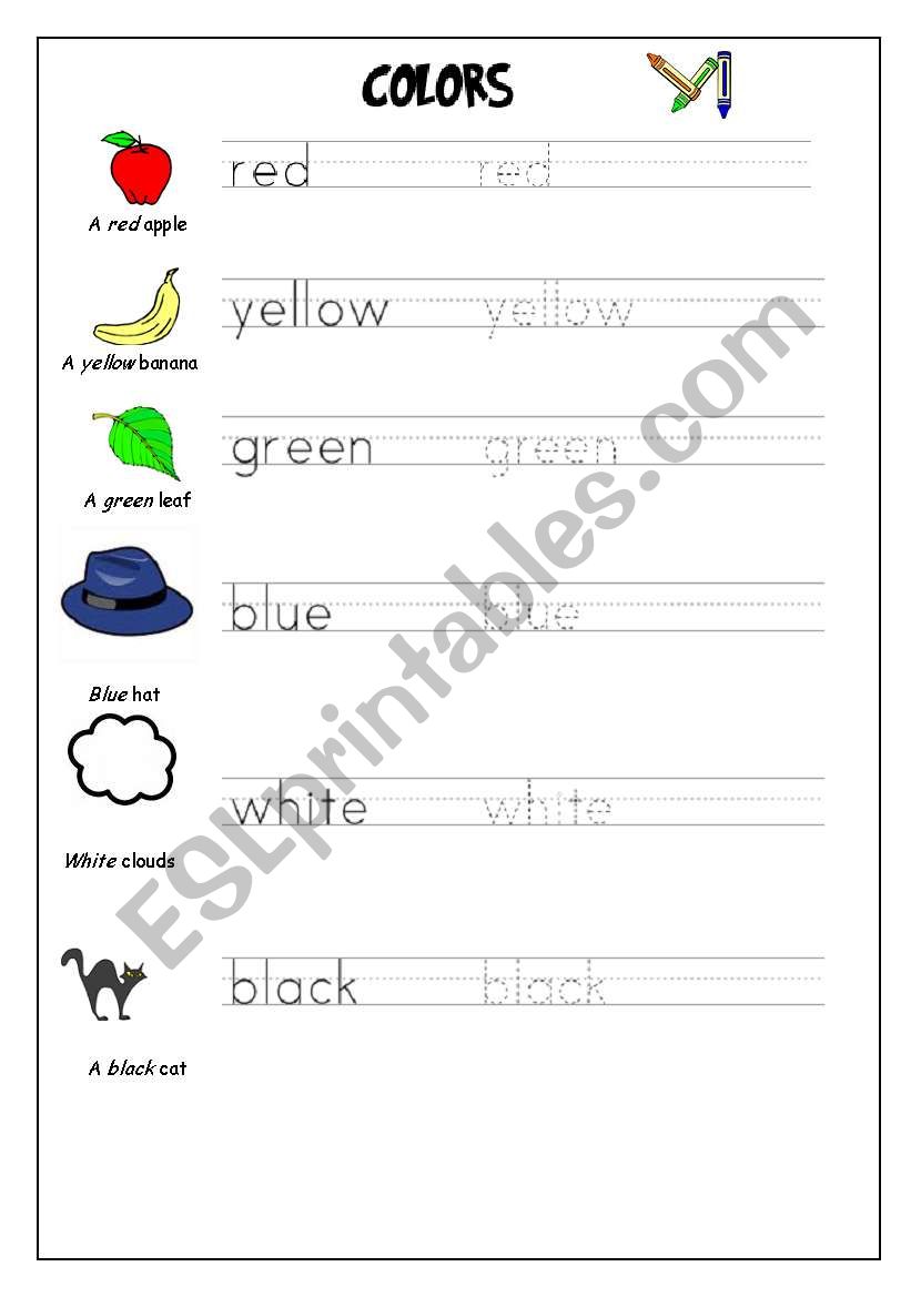 colors worksheet