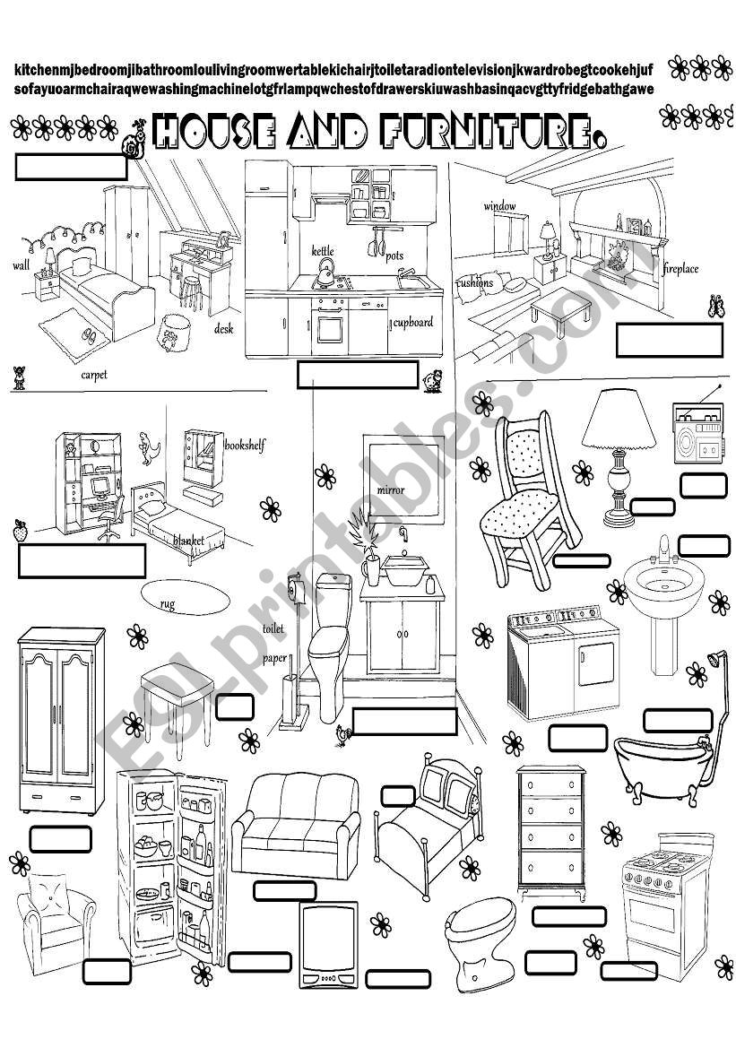  house and pieces of furniture