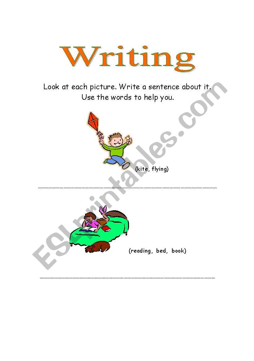 Writing a complete sentence worksheet