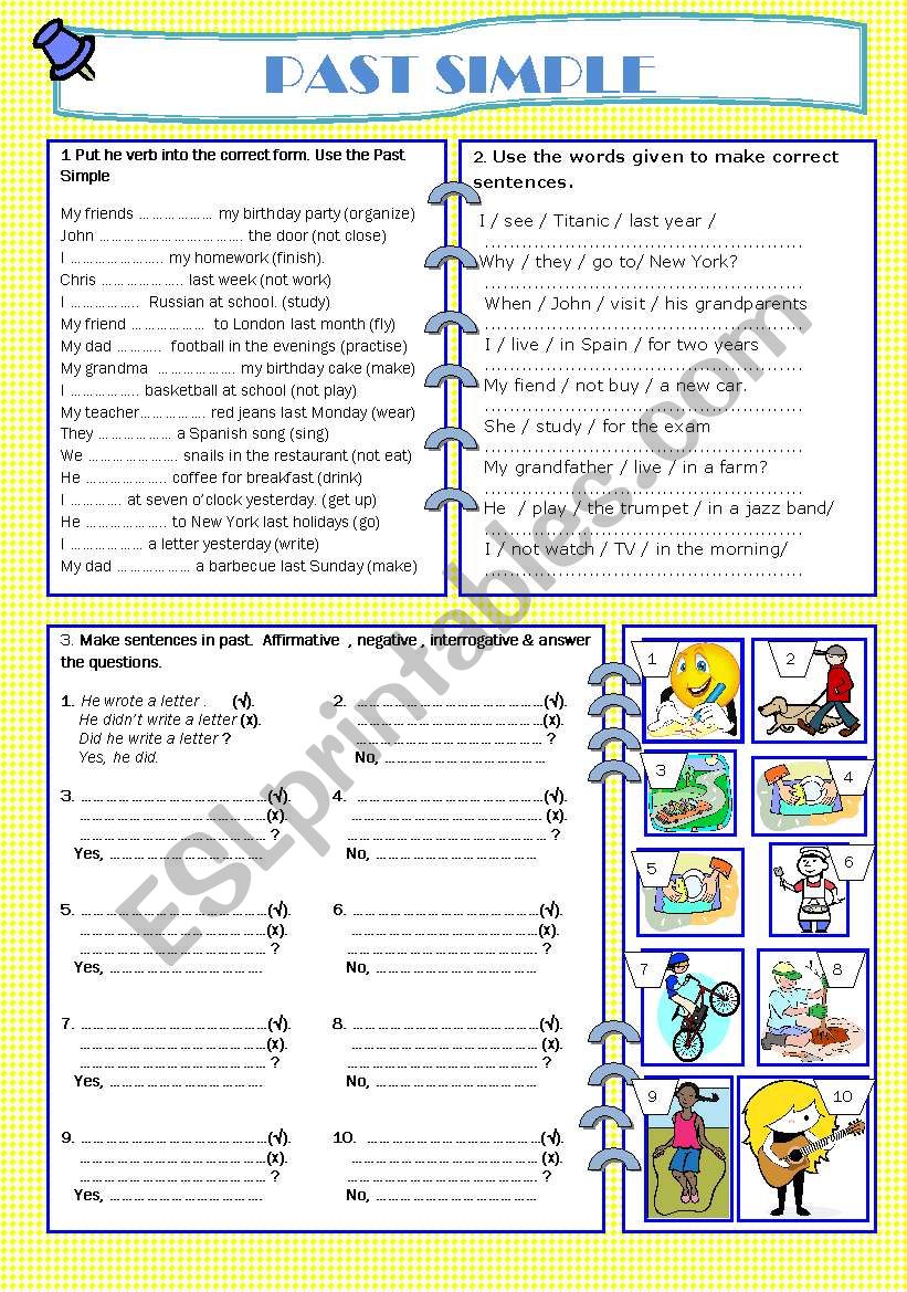 PAST SIMPLE 4/4 worksheet