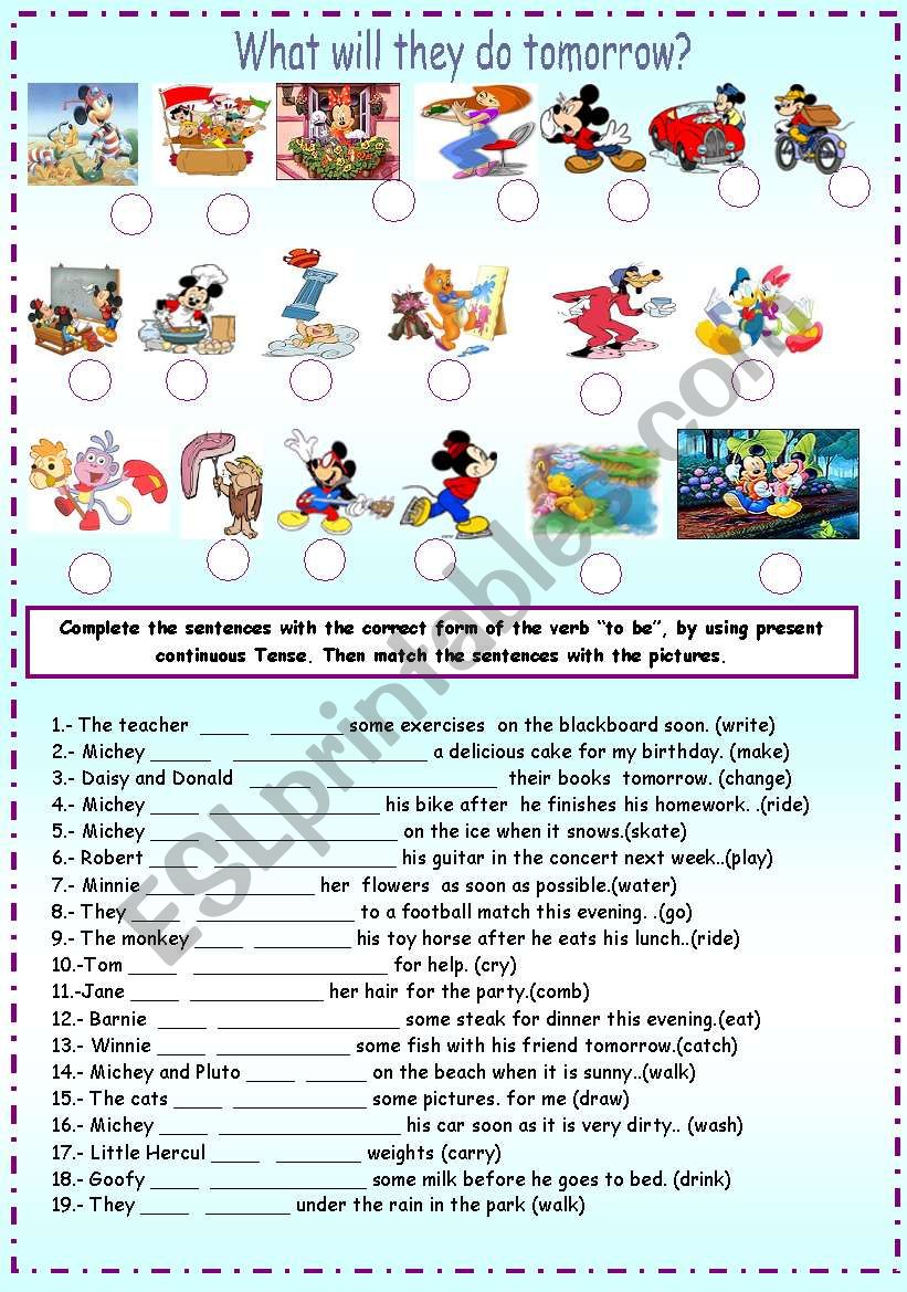 What will they do ? worksheet