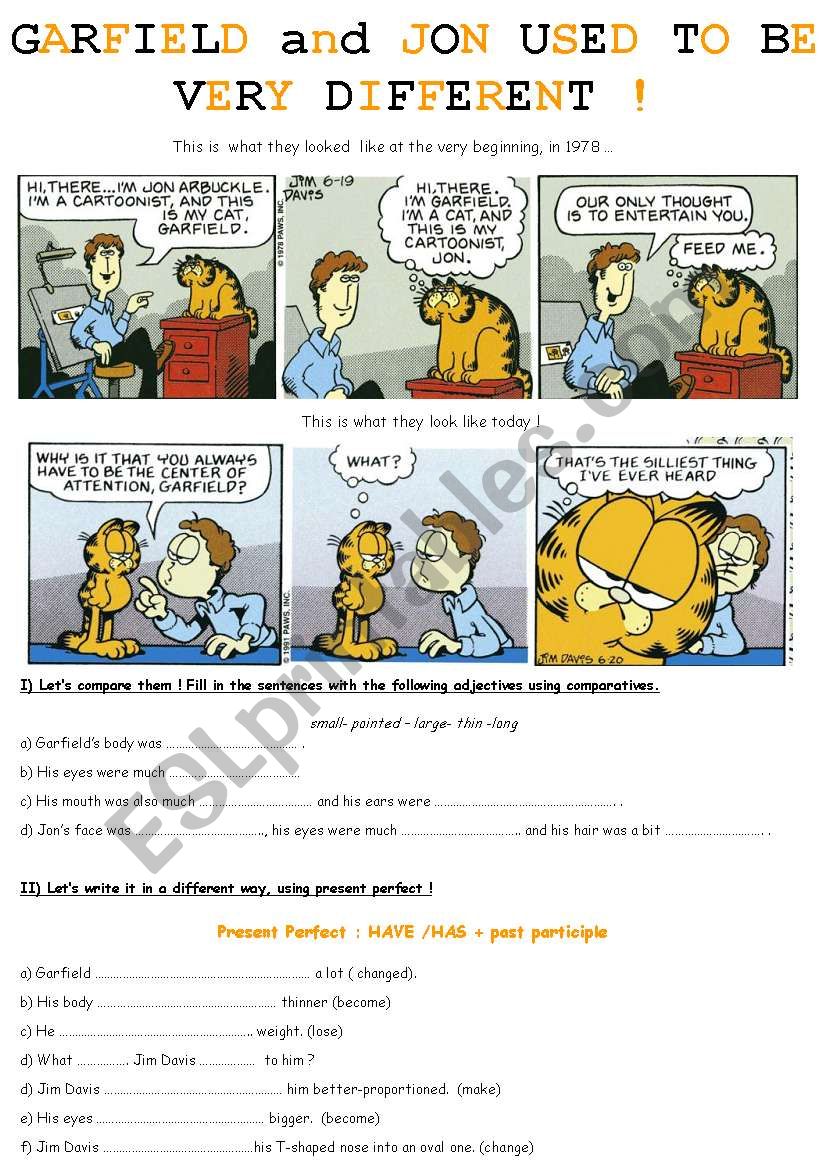 lets compare Garfield and Jon !