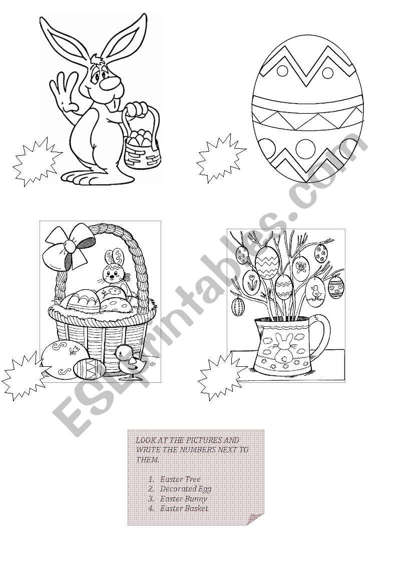 easter symbols worksheet