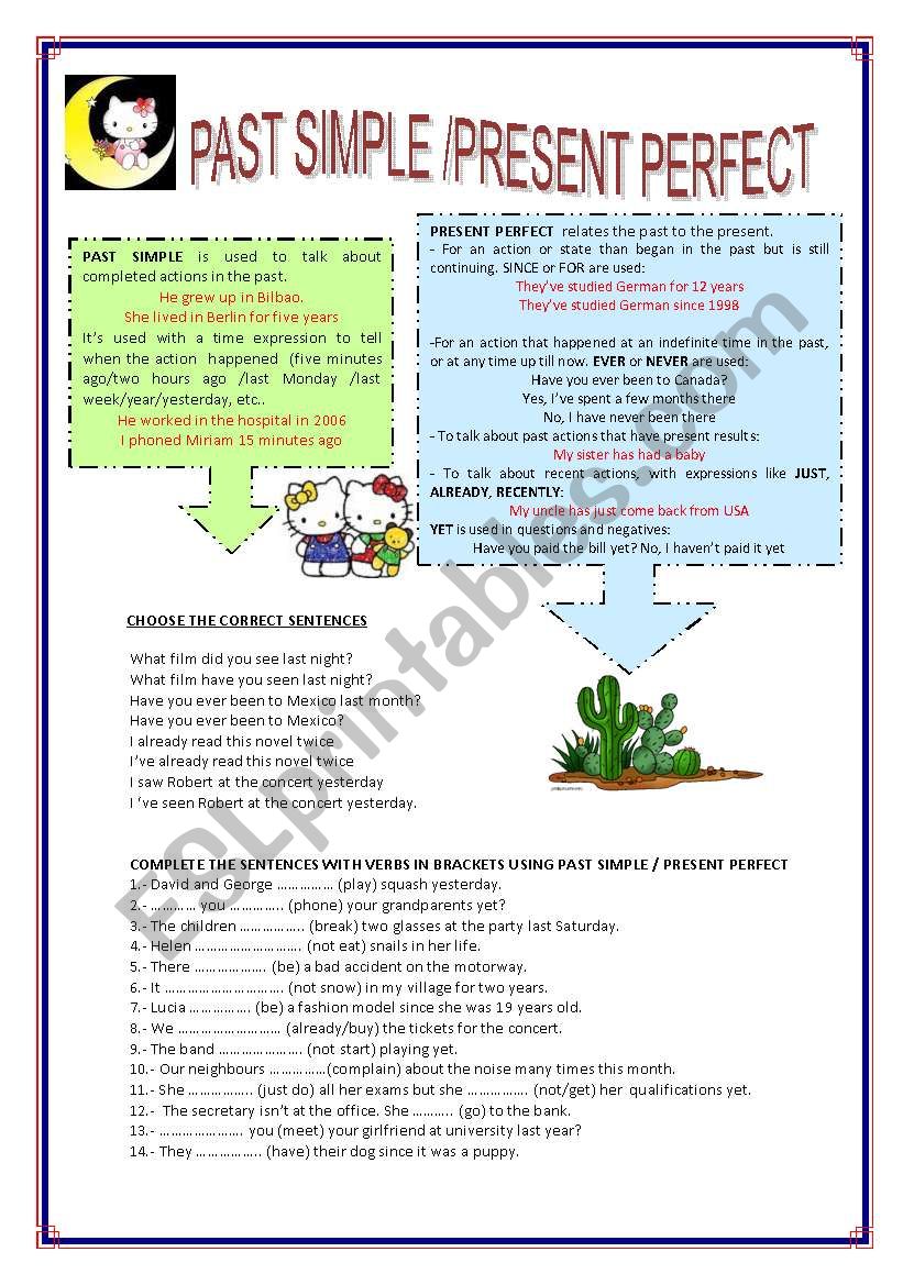 PAST SIMPLE vs PRESENT PERFECT