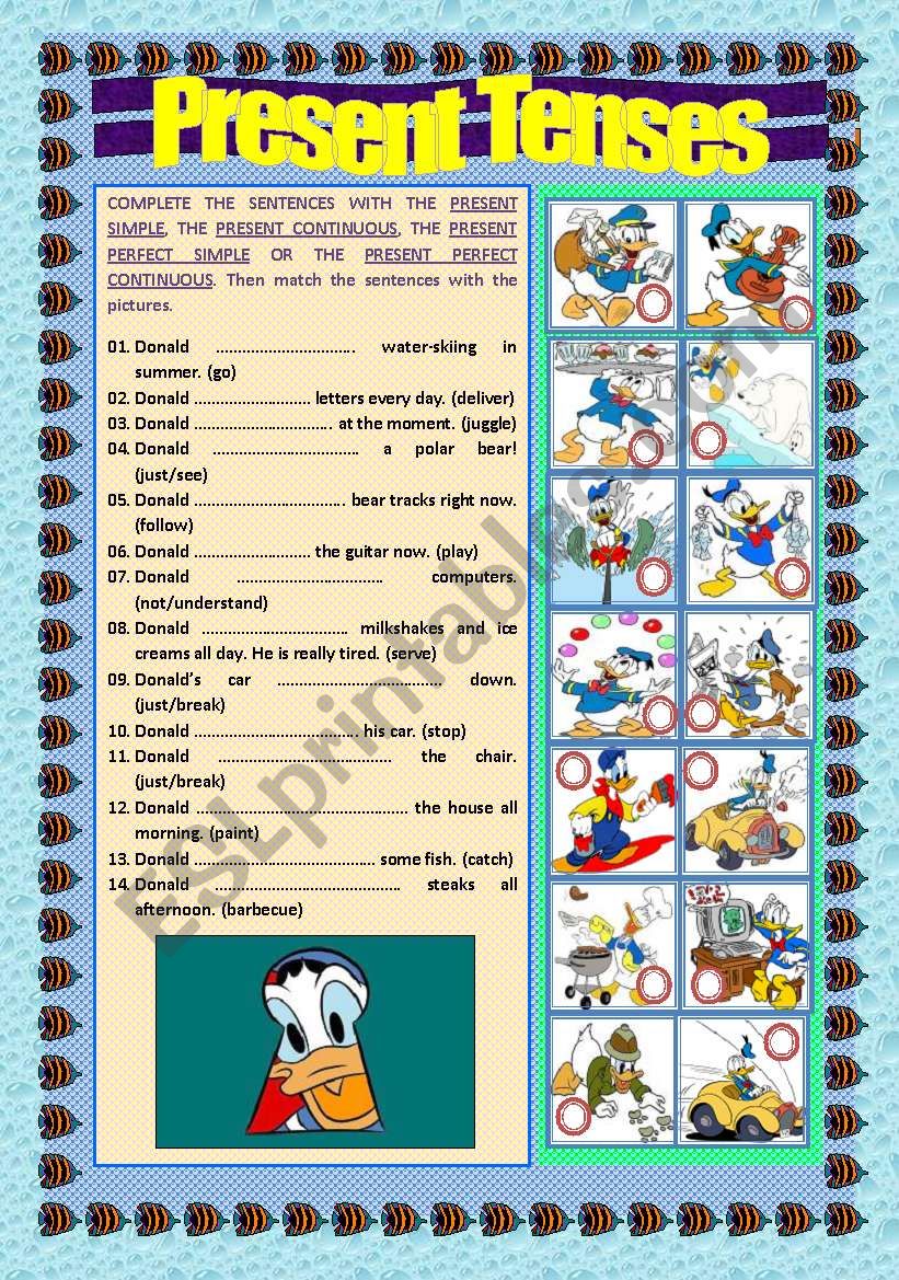 TENSES: PRESENT TENSES worksheet