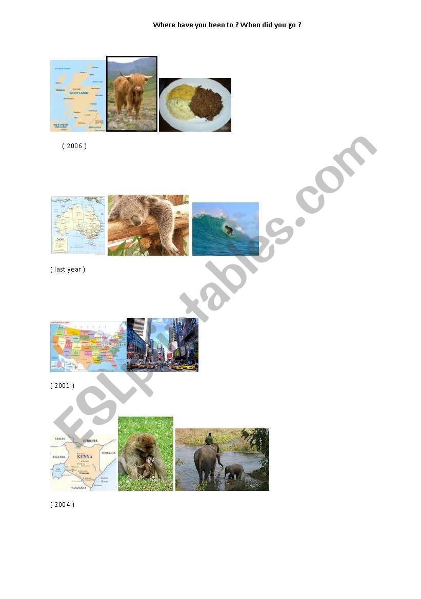 my trips worksheet