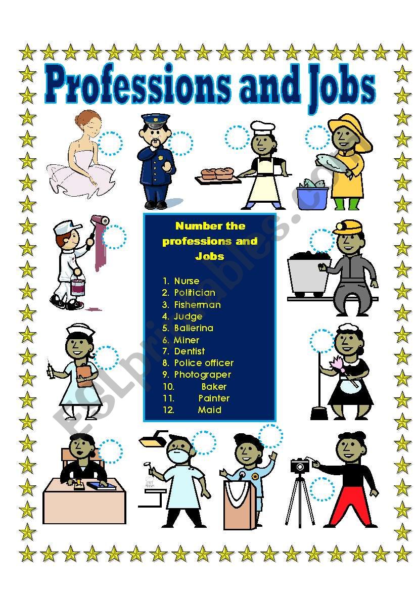 Professions and and Jobs 2 worksheet