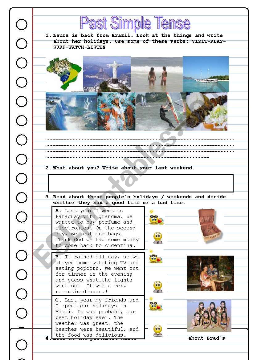 PAST SIMPLE TENSE worksheet