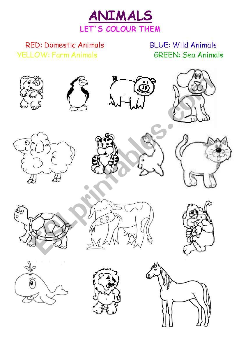 Mix Animals worksheet