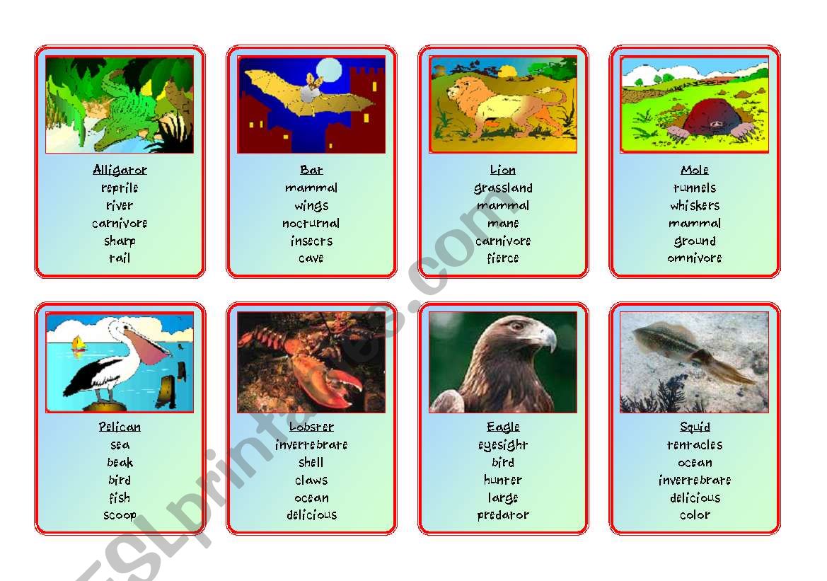 Animal Riddles Pages 3, 4, and 5 - ESL worksheet by gkole70