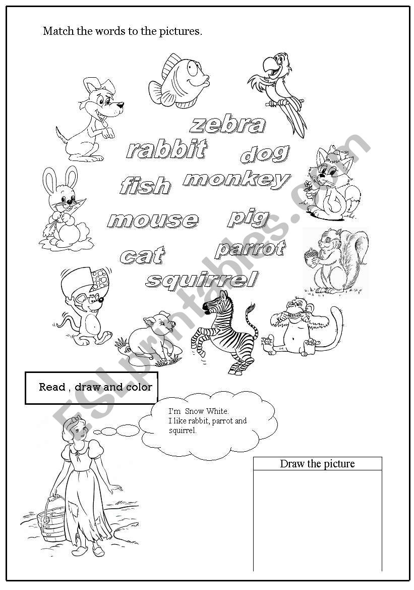 I like rabbit worksheet