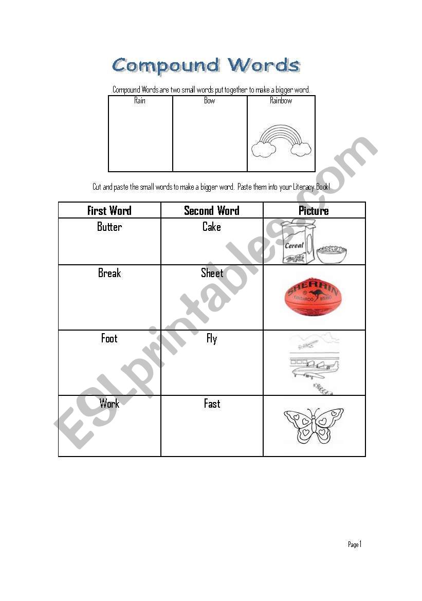 Compound Words worksheet