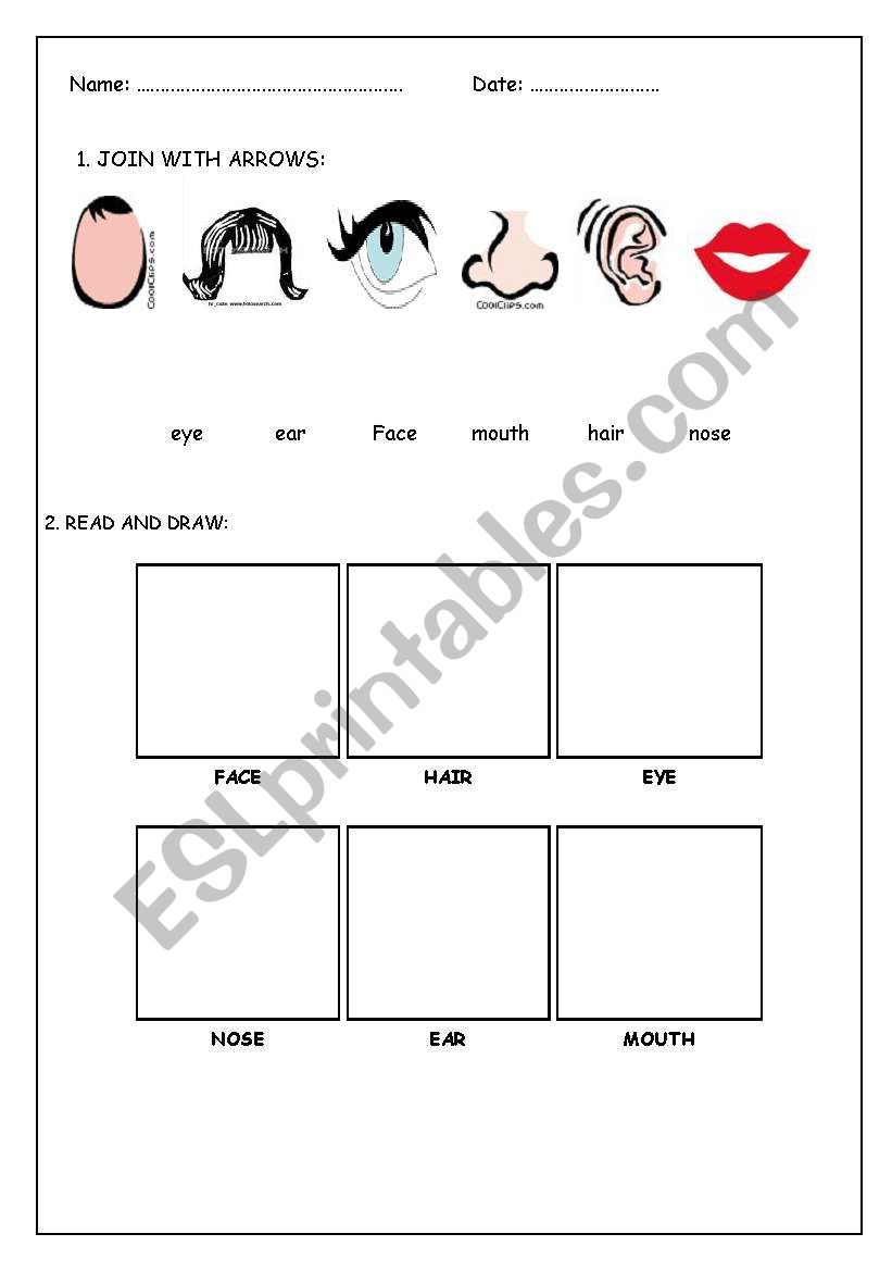 My head worksheet