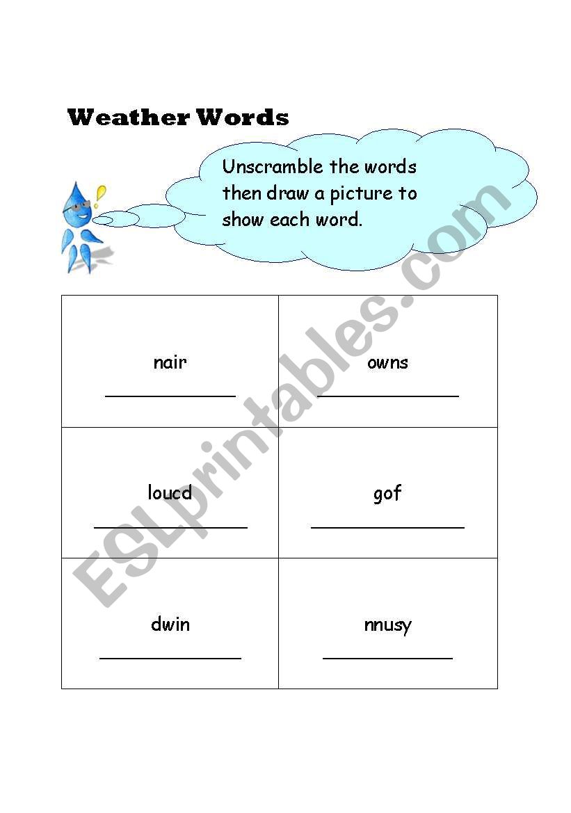 weather worksheet worksheet