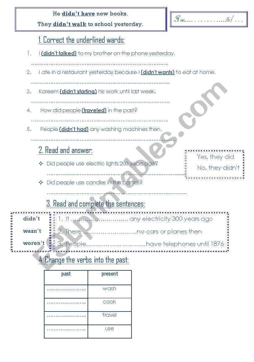 simple past practice sheet worksheet