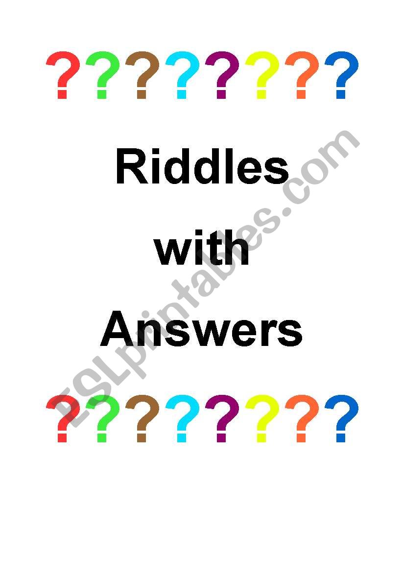 Riddles with Answers worksheet