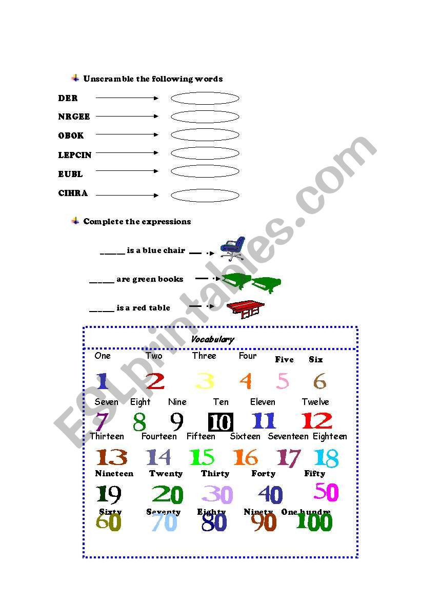 Unscrumble worksheet