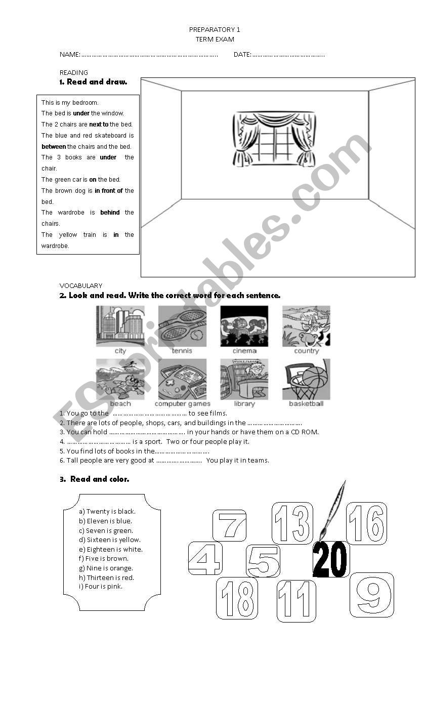 PREPARATORY  worksheet