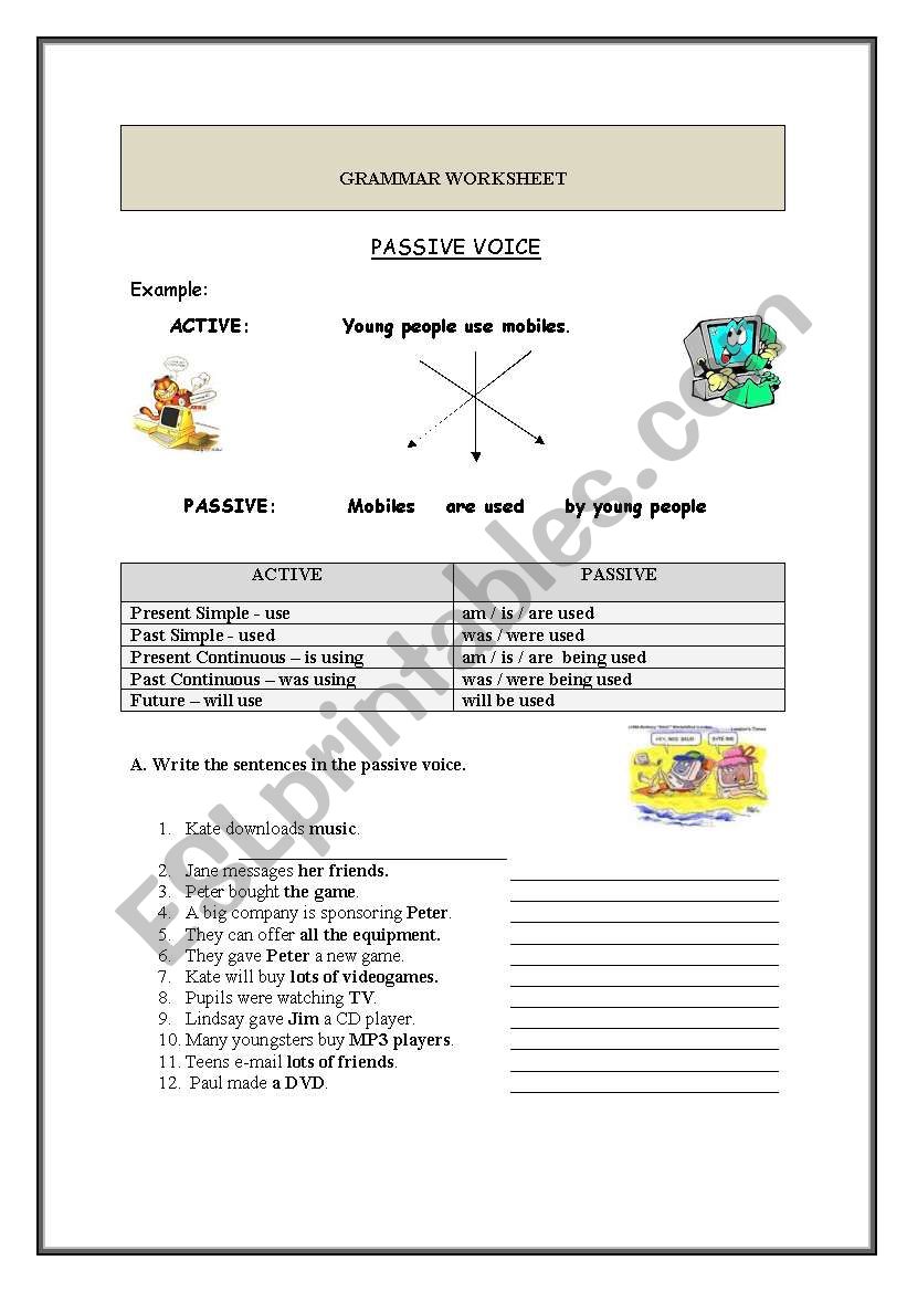 Passive Voice worksheet