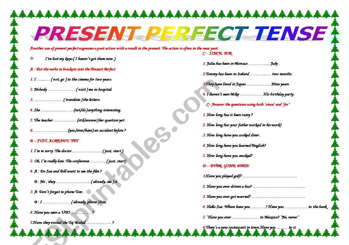 perfect tense and its time expressions