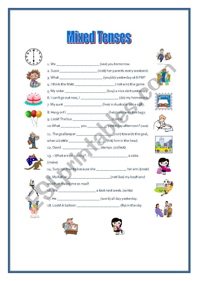 Mixed Tenses worksheet