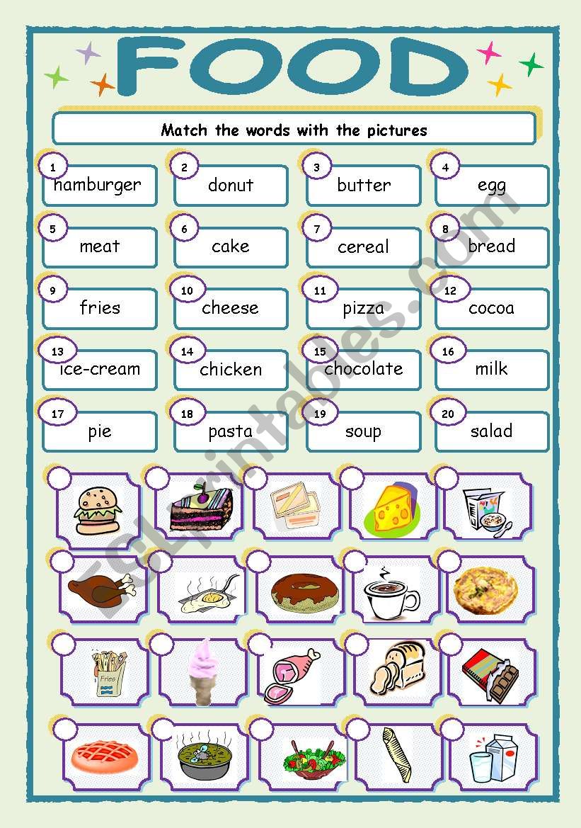 FOOD-1 worksheet