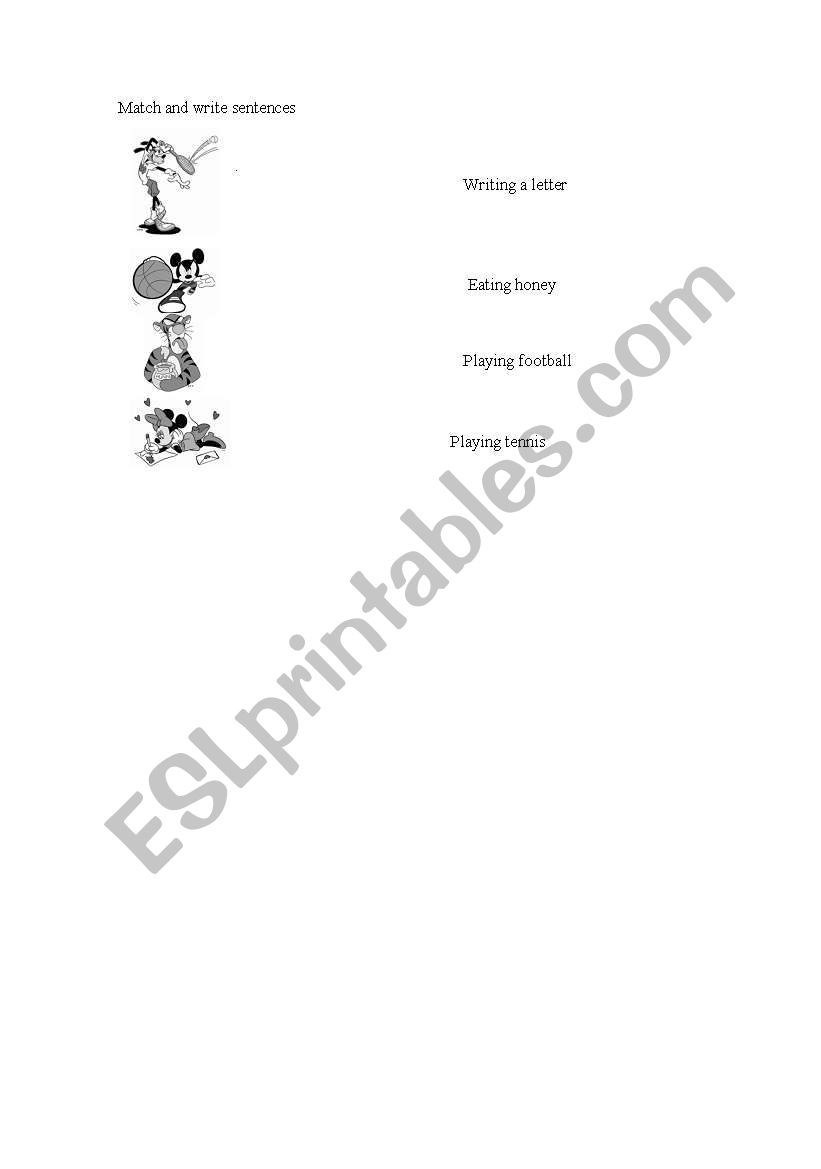 present continuous worksheet