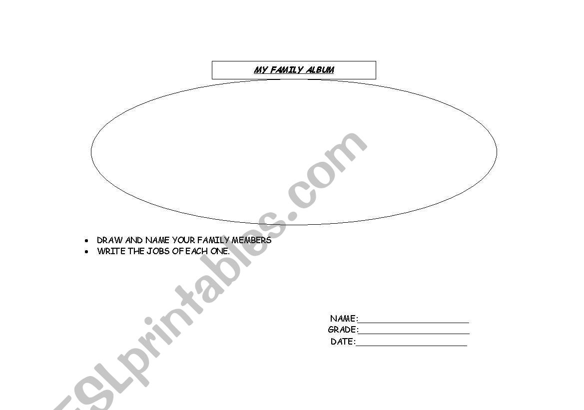 my family album worksheet
