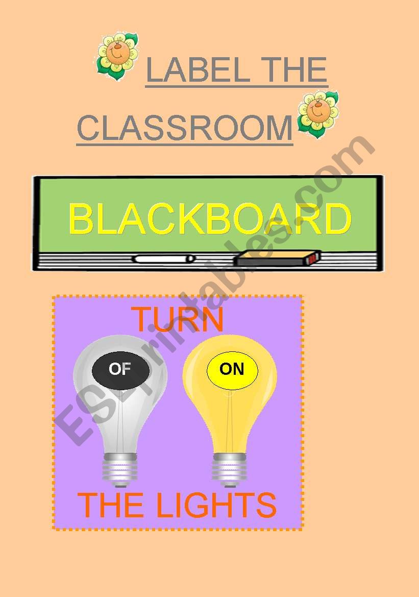 LABEL THE CLASSROOM WITH STICKERS