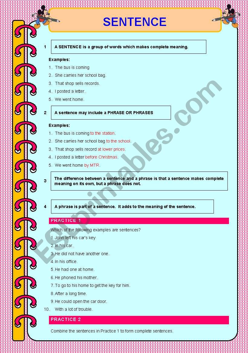 basic grammar worksheet