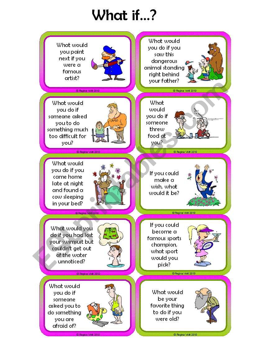 Second Conditional Speaking cards - Set 2/3