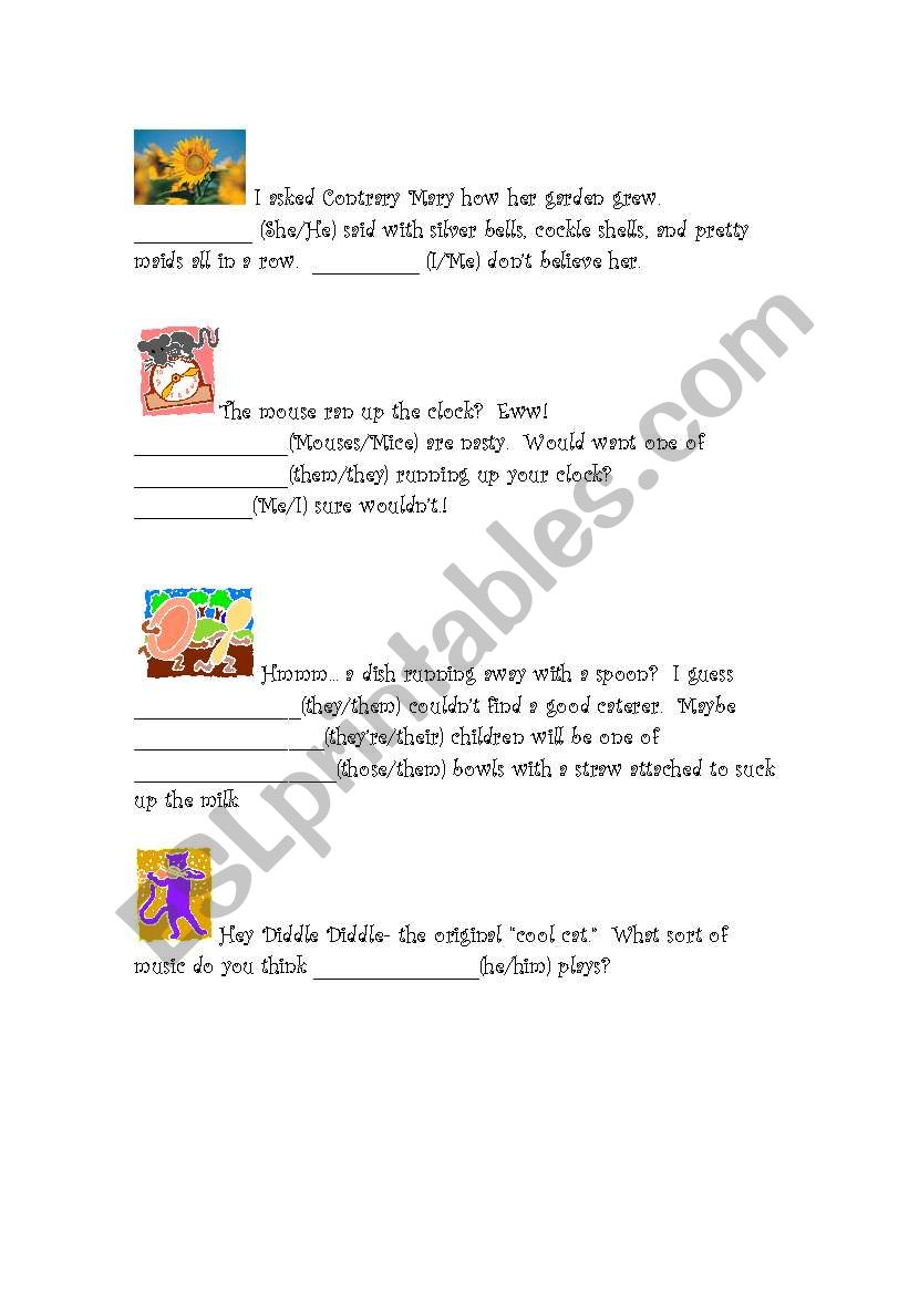 Contrary contractions worksheet